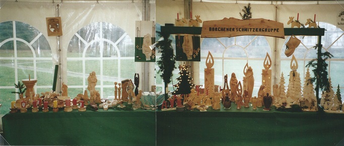 Schnitzobjekte der Borchener Schnitzergruppe auf dem Borchener Adventsmarkt 2008